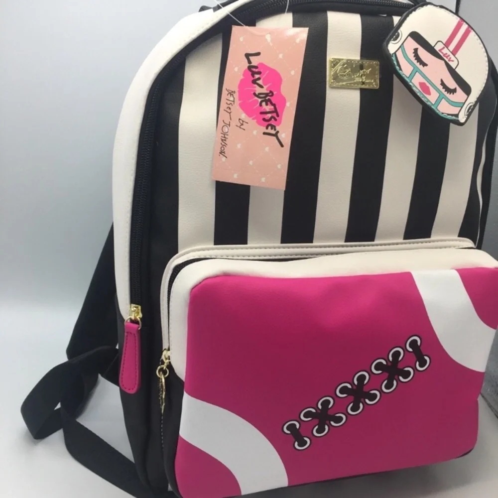 Betsey Johnson Football backpack